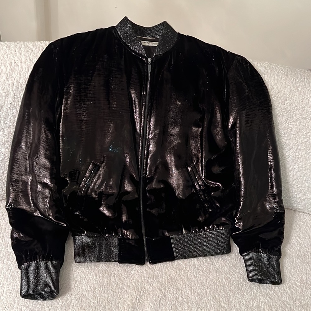 Saint Laurent shiny bomber jacket